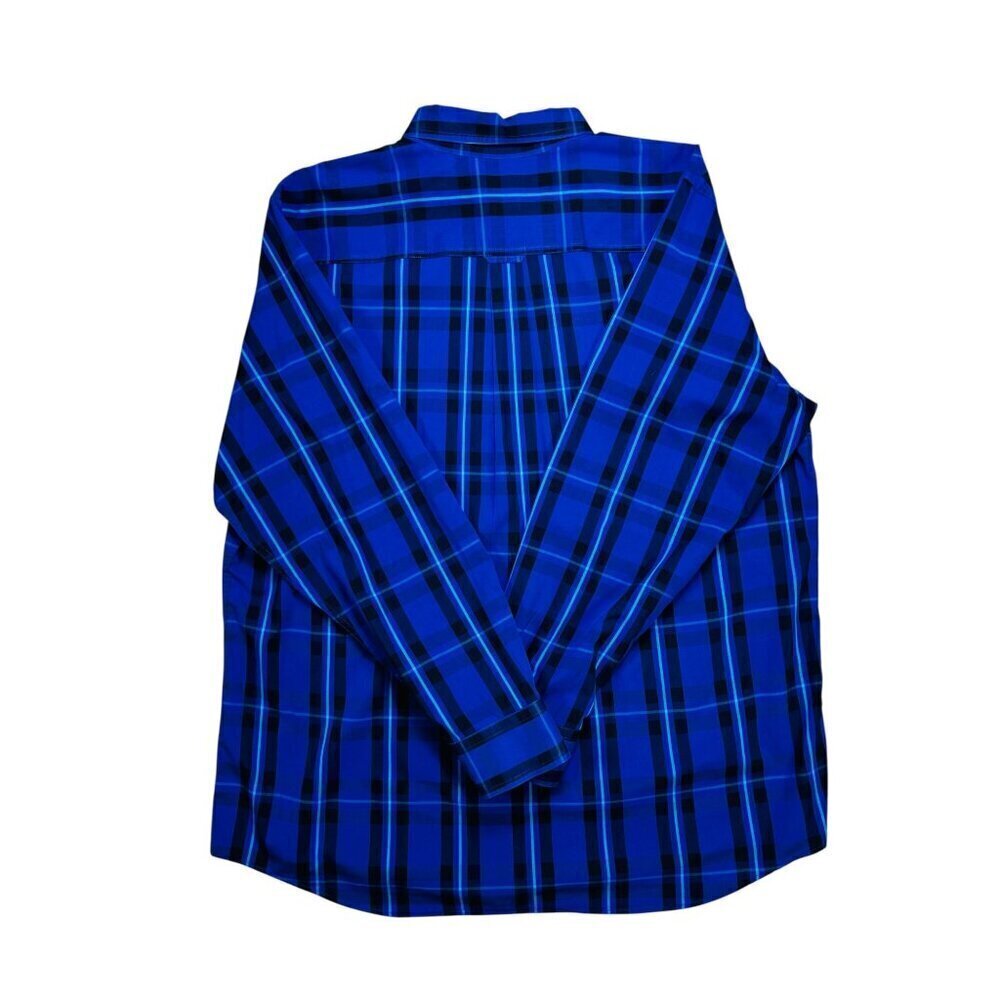 Chaps XXL Plaid Long Sleeve Shirt Stretch Lightweight Office Work - Picture 3 of 5